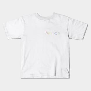 Smile, smiley handwrite positive colorful Kids T-Shirt